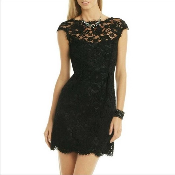 Shoshanna Dresses & Skirts - Shoshana Olivia black lace mini cocktail dress
